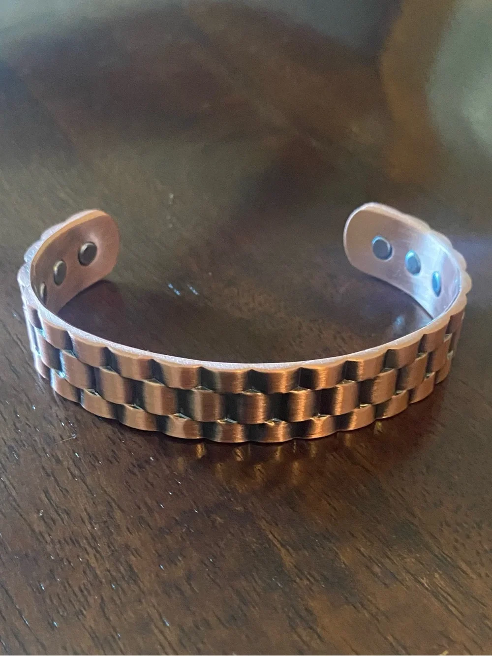 Men's Copper Magnetic Link Bracelet -